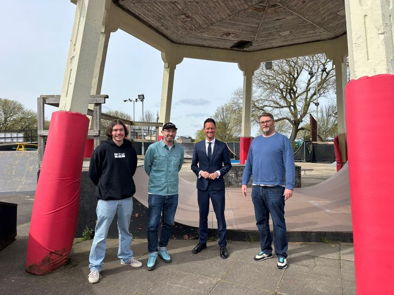 Southsea Skatepark Visit With Stephen Morgan MP