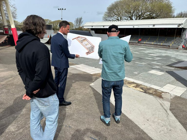 Southsea Skatepark Visit With Stephen Morgan MP